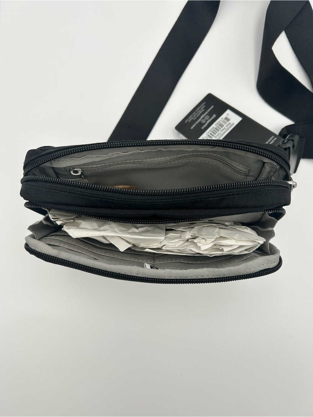 Baggallini Black Compact Sling Belt Crossbody Bag - Picture 3 of 5